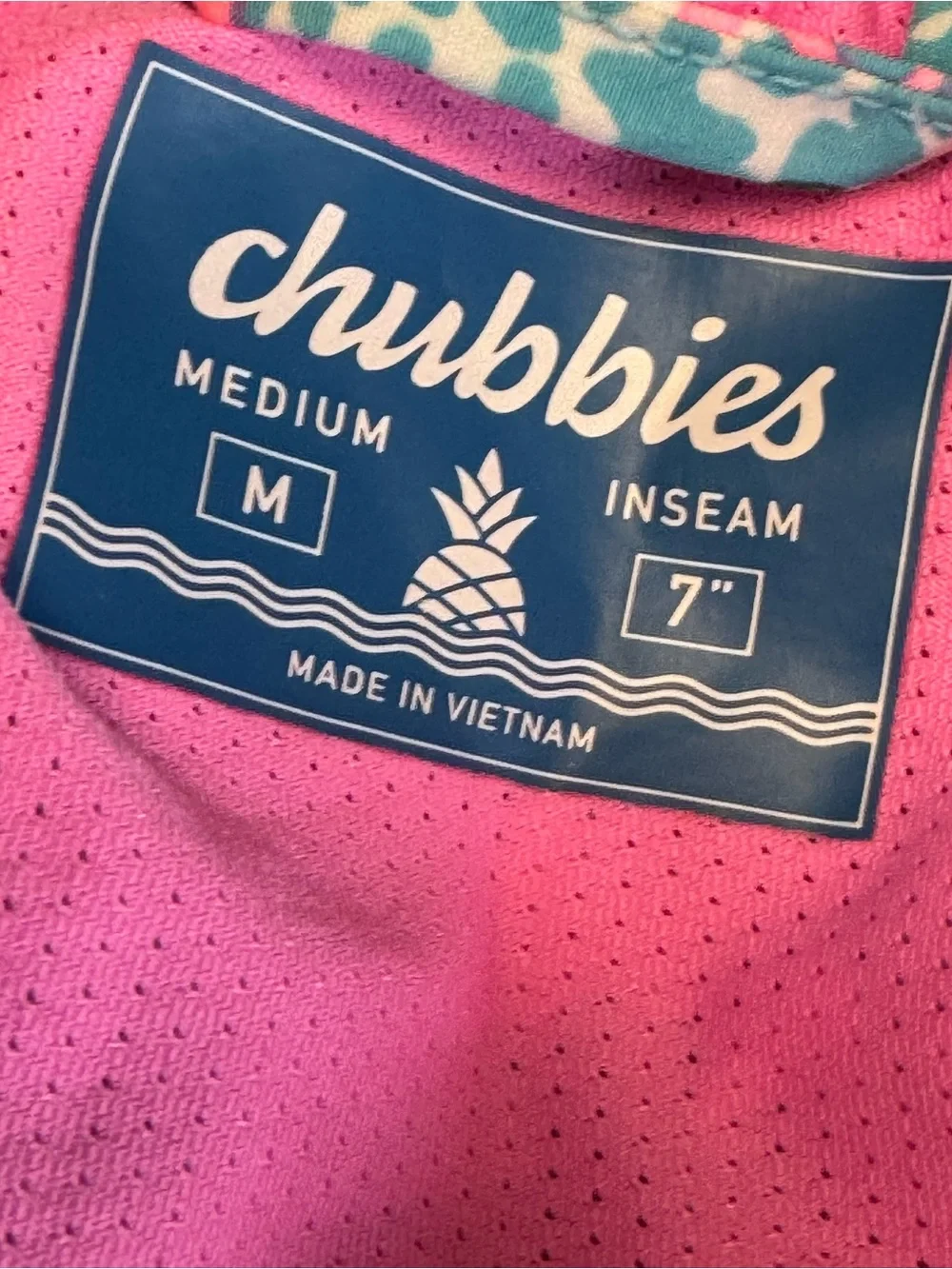 Chubbies The Domingos Are For Flamingos 7” Classic Swim Trunk Size Medium